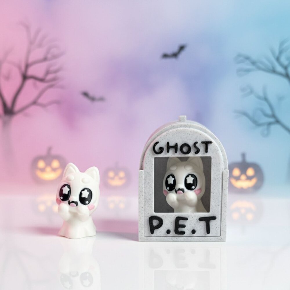 Halloween Ghost Purse Charm Spooky Wolf Backpack Keychain Kawaii Tiny Bag Charm